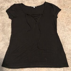 Sexy, tight, and comfy lace up shirt!
